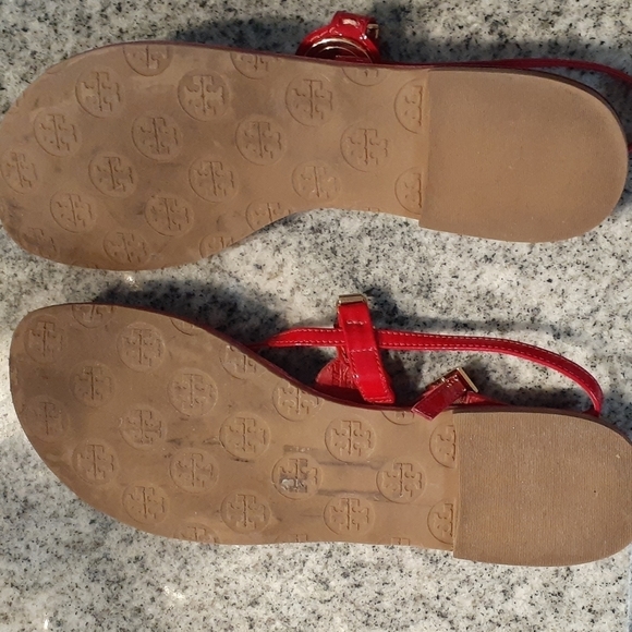 TORY burch women's ali equestrian thong sandals pink flats, size 7.5 - Picture 12 of 15